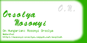 orsolya mosonyi business card